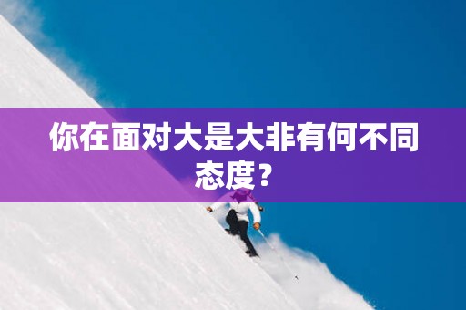 你在面对大是大非有何不同态度？