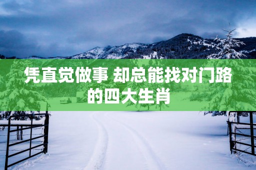 凭直觉做事 却总能找对门路的四大生肖