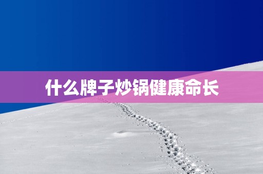 什么牌子炒锅健康命长