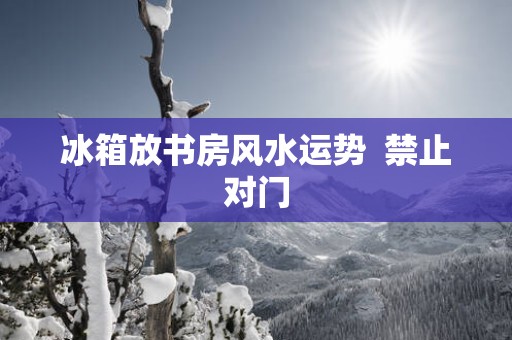 冰箱放书房风水运势  禁止对门