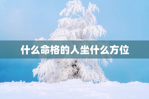 什么命格的人坐什么方位