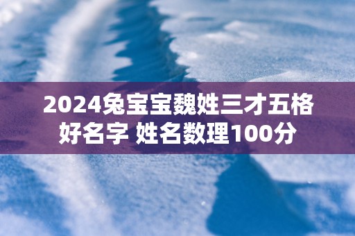 2025兔宝宝魏姓三才五格好名字 姓名数理100分