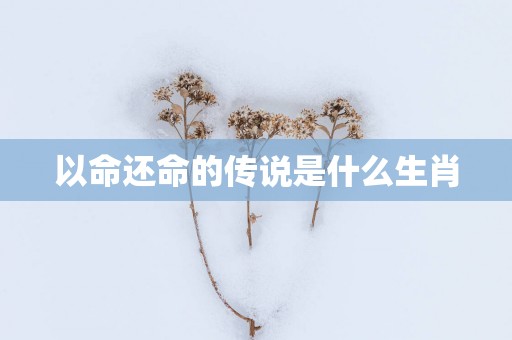 以命还命的传说是什么生肖