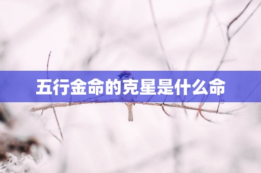 五行金命的克星是什么命