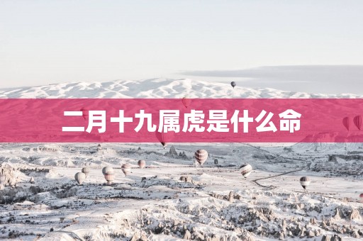 二月十九属虎是什么命