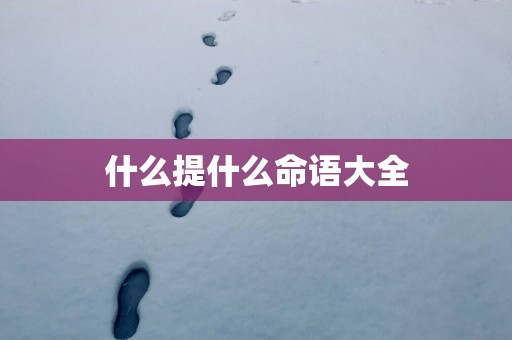 什么提什么命语大全