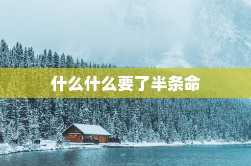 什么什么要了半条命