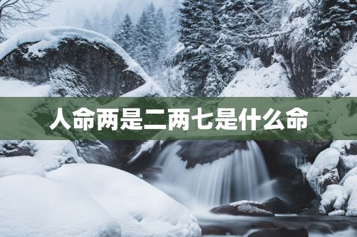 人命两是二两七是什么命
