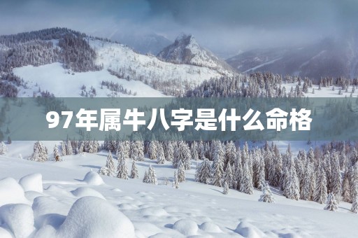 97年属牛八字是什么命格