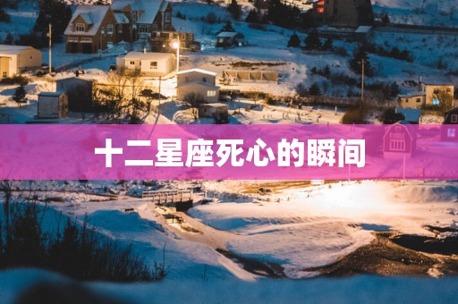 十二星座死心的瞬间