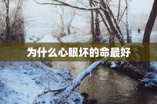 为什么心眼坏的命最好