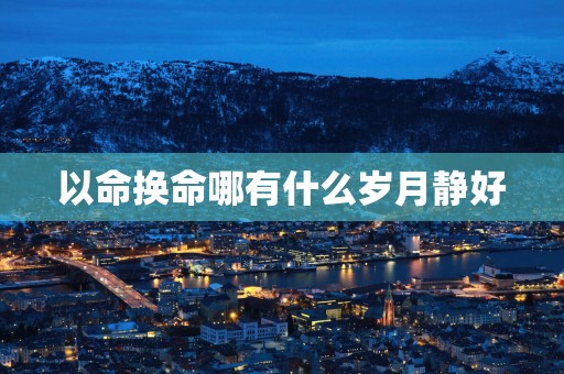 以命换命哪有什么岁月静好