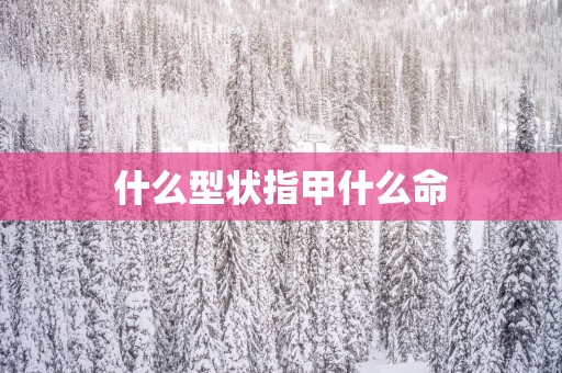 什么型状指甲什么命