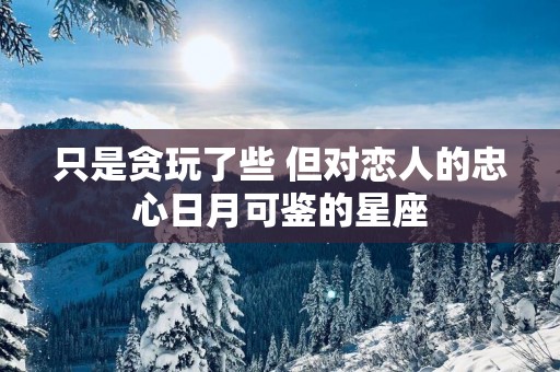 只是贪玩了些 但对恋人的忠心日月可鉴的星座