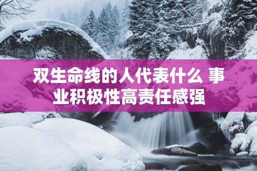 双生命线的人代表什么 事业积极性高责任感强