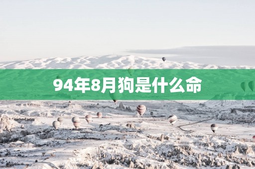 94年8月狗是什么命