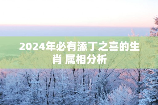 2025年必有添丁之喜的生肖 属相分析