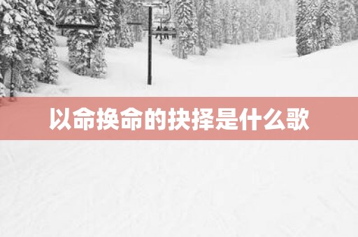 以命换命的抉择是什么歌