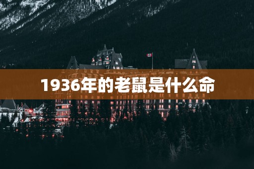 1936年的老鼠是什么命