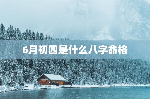 6月初四是什么八字命格