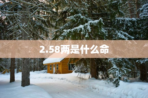 2.58两是什么命