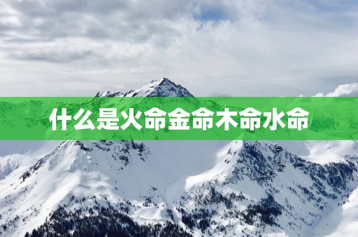 什么是火命金命木命水命