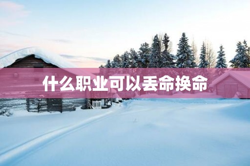 什么职业可以丢命换命