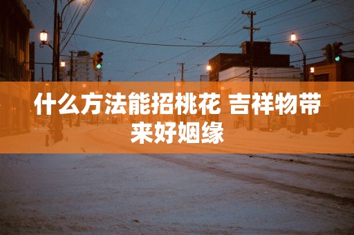 什么方法能招桃花 吉祥物带来好姻缘