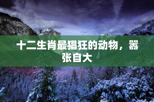 十二生肖最猖狂的动物，嚣张自大