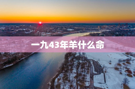 一九43年羊什么命