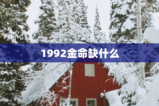 1992金命缺什么