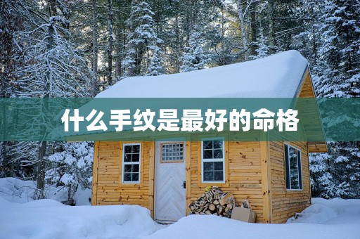 什么手纹是最好的命格