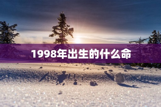 1998年出生的什么命