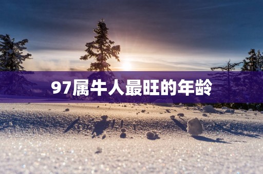 97属牛人最旺的年龄