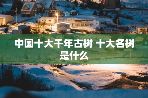 中国十大千年古树 十大名树是什么