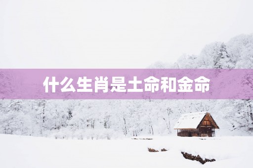 什么生肖是土命和金命