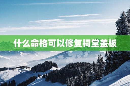 什么命格可以修复祠堂盖板