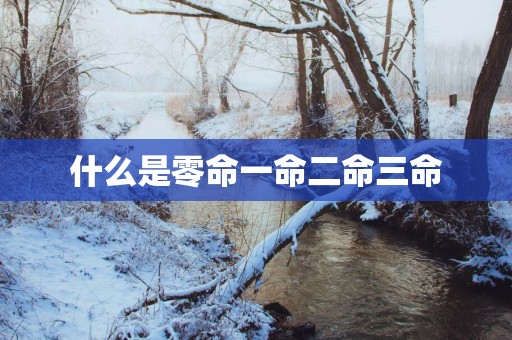 什么是零命一命二命三命