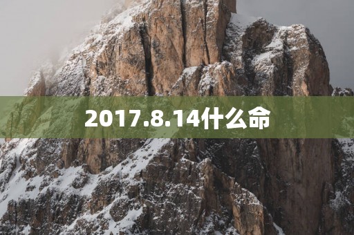 2017.8.14什么命