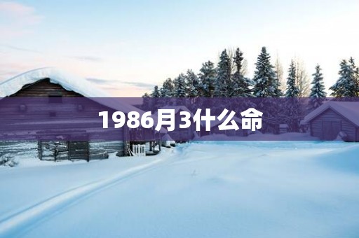 1986月3什么命