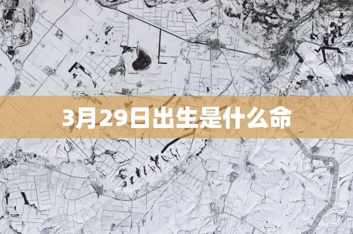 3月29日出生是什么命
