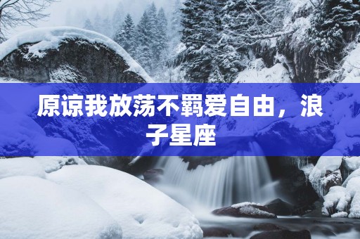 原谅我放荡不羁爱自由，浪子星座