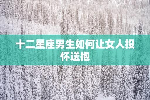 十二星座男生如何让女人投怀送抱
