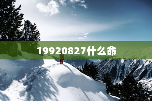19920827什么命