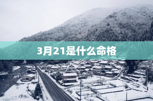 3月21是什么命格