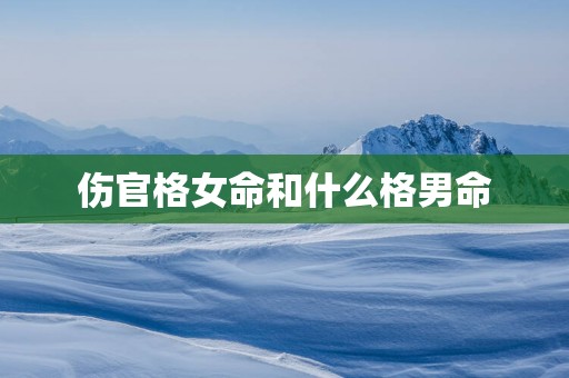 伤官格女命和什么格男命 伤官格女命和什么格男命