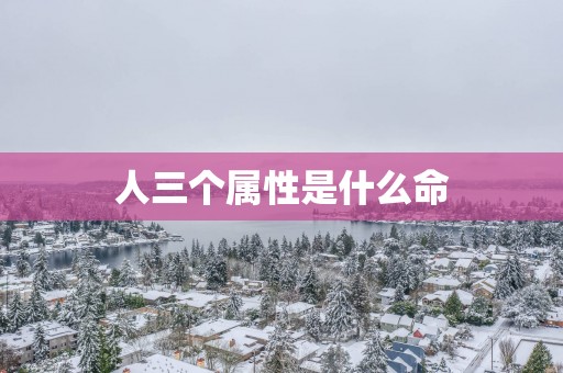 人三个属性是什么命