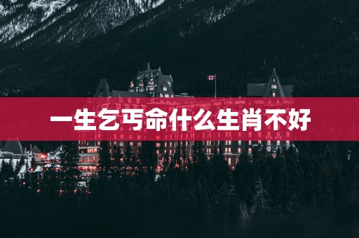 一生乞丐命什么生肖不好