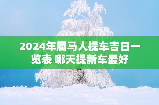 2025年属马人提车吉日一览表 哪天提新车最好