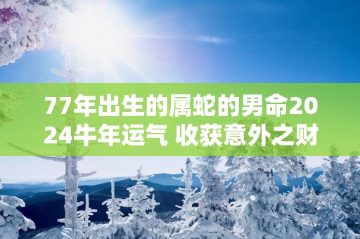 77年出生的属蛇的男命2025蛇年运气 收获意外之财